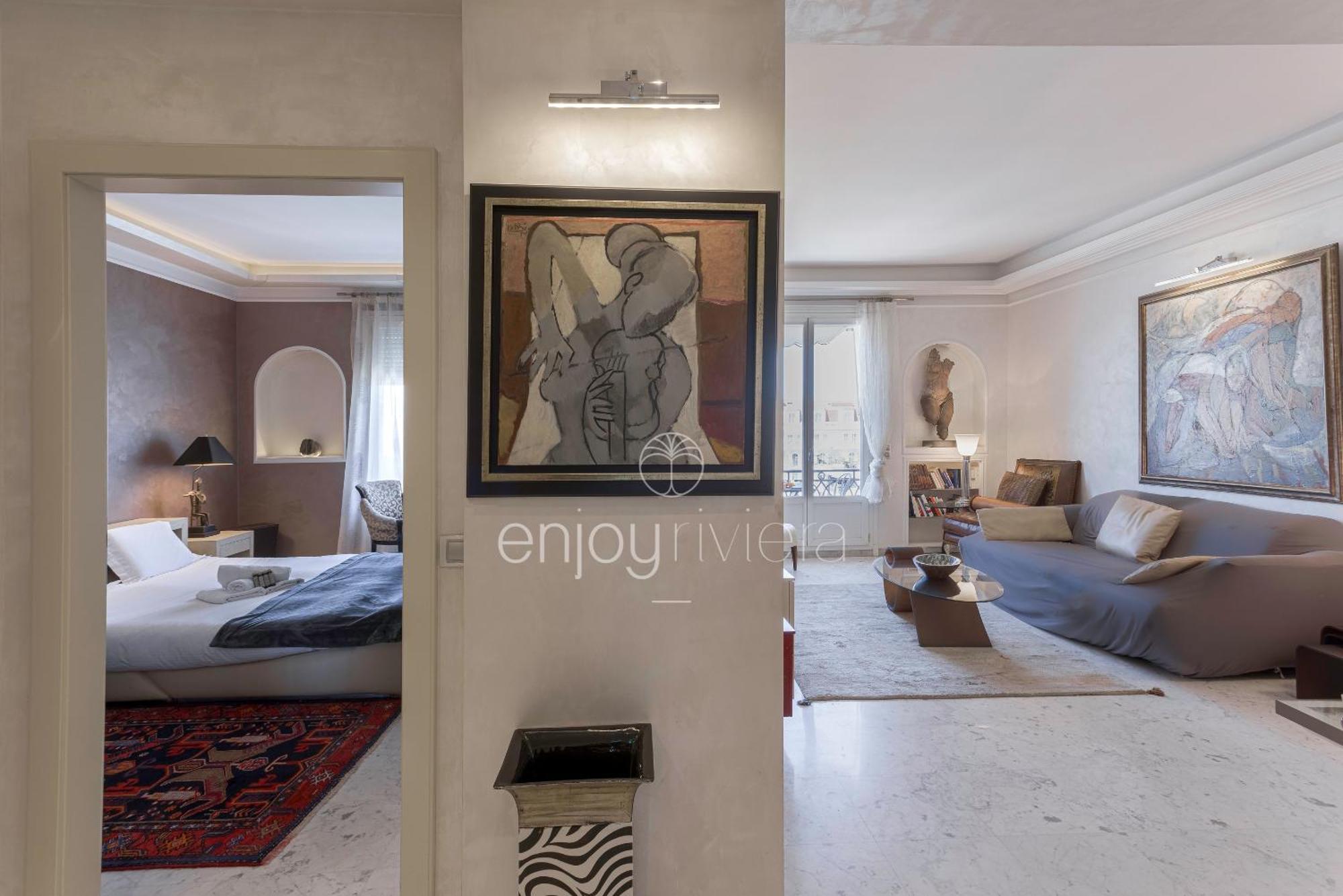 Palais Miramar Suite Art Modern - Derniere Etages Vue Mer - 75M De Confort - En Face Des Plages -Wifi - Clim Cannes Bagian luar foto